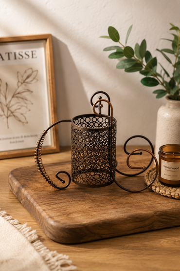 Antique Metal Cycle Desk Organizer – Modern Home Office Pen Stand