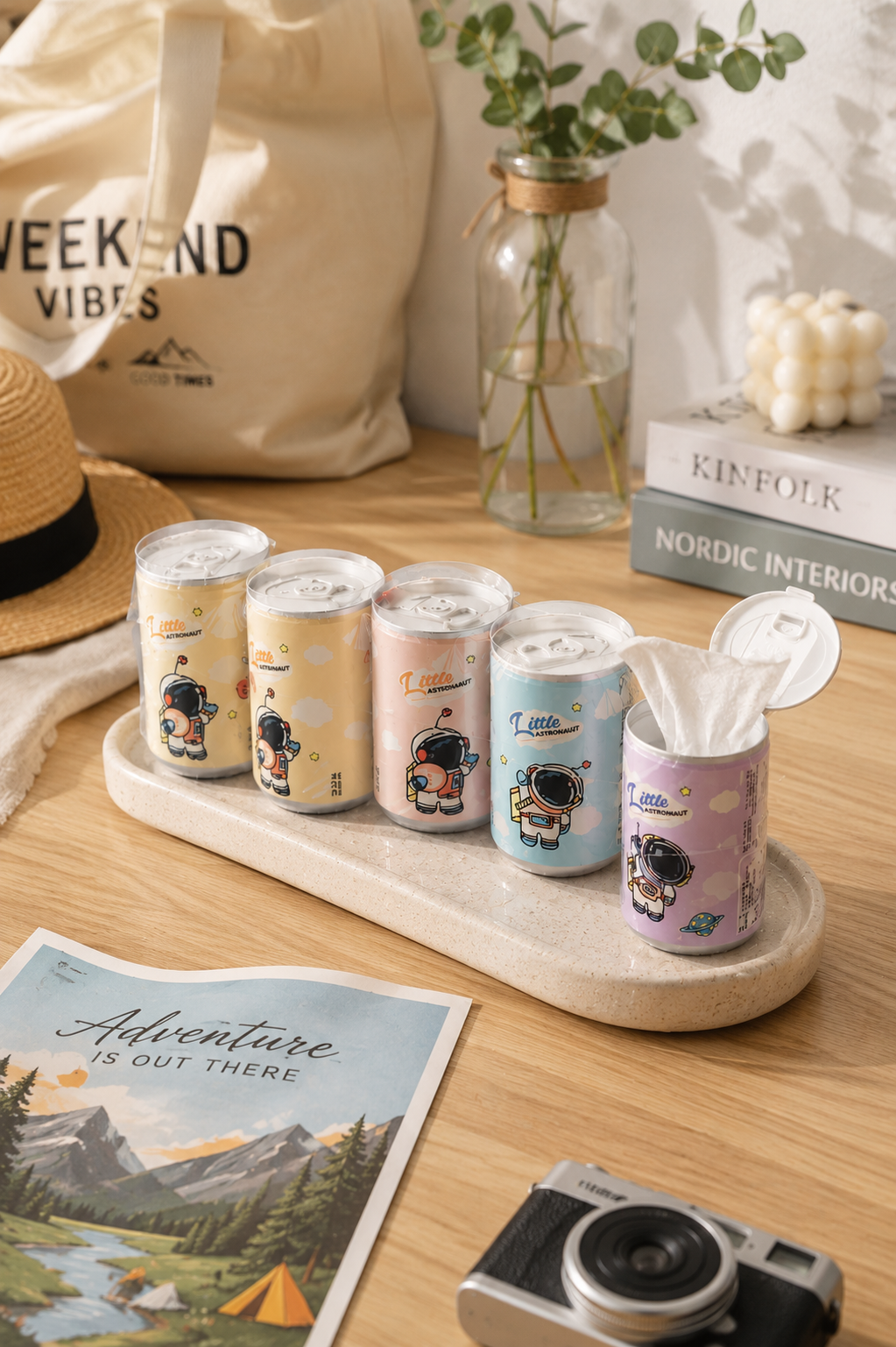 Mini Space Explorer Tissue Can – Stylish Portable Tissue Pack