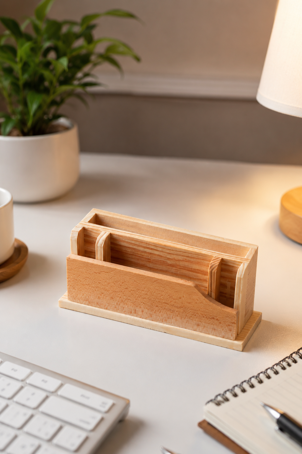 Wooden pen stand desk organizer for office study table India – Citydrop