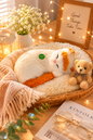 Realistic breathing cat plush bed toy cozy kitty India – Citydrop