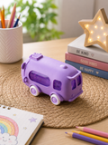 Cute purple vehicle water bottle for kids straw sipper India – Citydrop