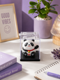 Lucky panda figurine in display case kawaii desk decor India – Citydrop
