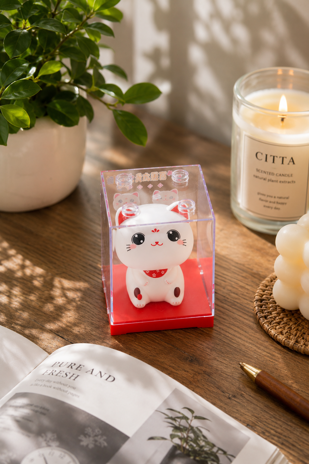 Cute lucky cat money bank for kids Maneki Neko India – Citydrop