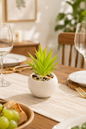 LushAura Mini Succulent Plant Pot – Elegant Artificial Tabletop Decor