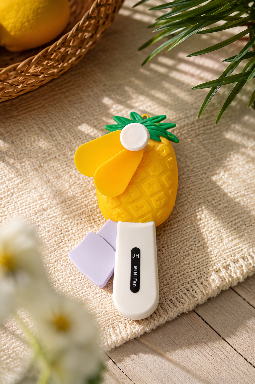 Pineapple Pocket Fan – Adorable Travel Cooling Fan for Kids & Adults