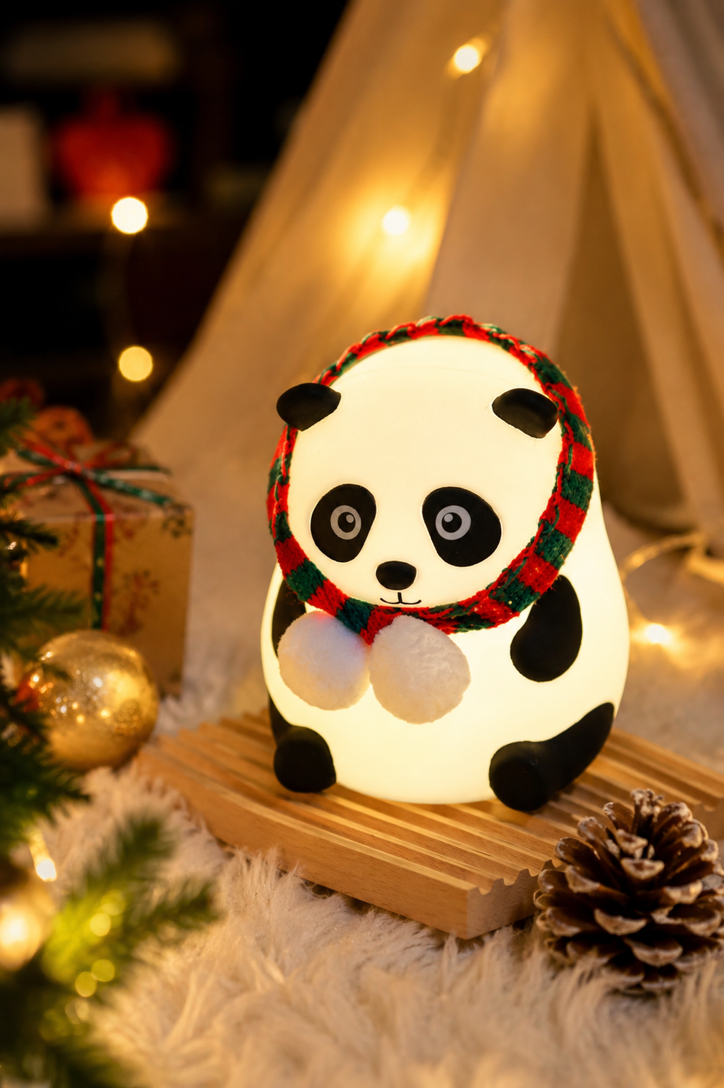 Panda Mood Light for Kids & Adults – Soft Warm Silicone Night Lamp
