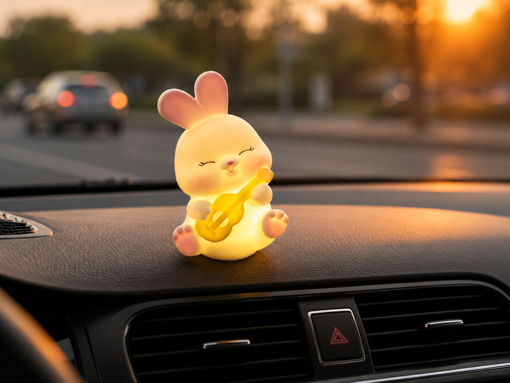 Cute Rabbit Ambient Night Lamp with Soft Touch Glow