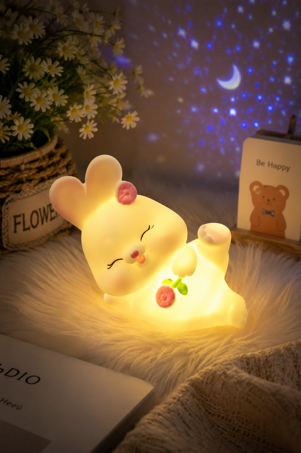 WarmGlow Rabbit Night Lamp – Perfect Gift for Kids & Couples