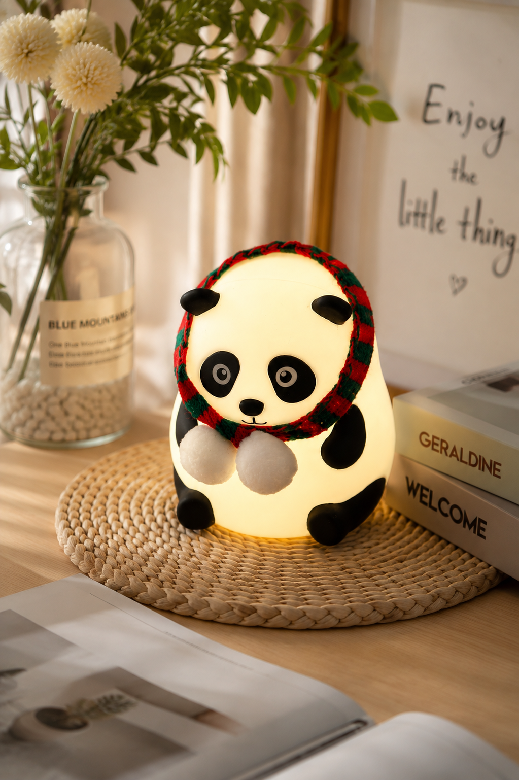 Panda Mood Light for Kids & Adults – Soft Warm Silicone Night Lamp