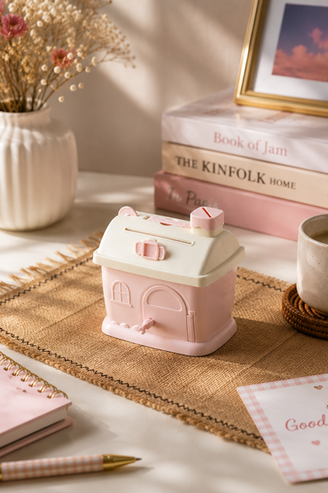 Mini house coin bank with lock key for kids India – Citydrop
