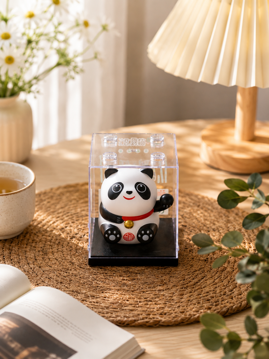 Mini panda collectible in transparent case gift India – Citydrop