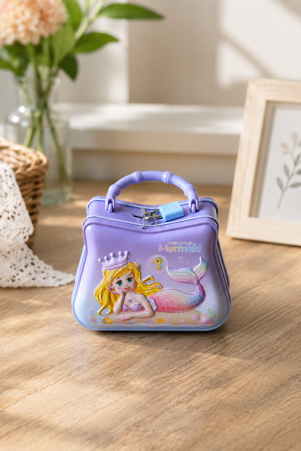 Pastel mermaid vanity storage case for girls India – Citydrop