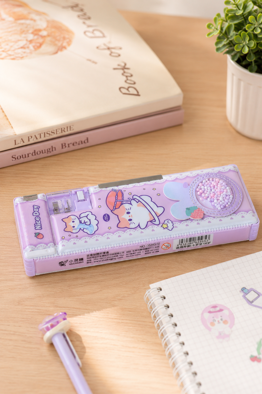 Pastel cartoon pencil case for school stationery India – Citydrop