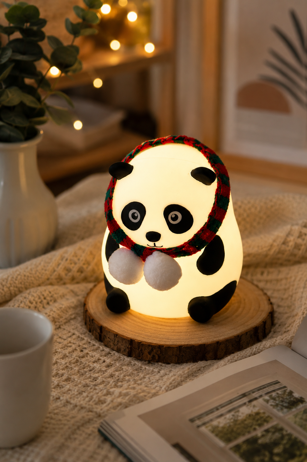 Panda Mood Light for Kids & Adults – Soft Warm Silicone Night Lamp