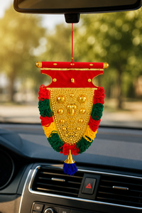 Handcrafted Kerala Traditional Hanging Ornament with Golden Finish