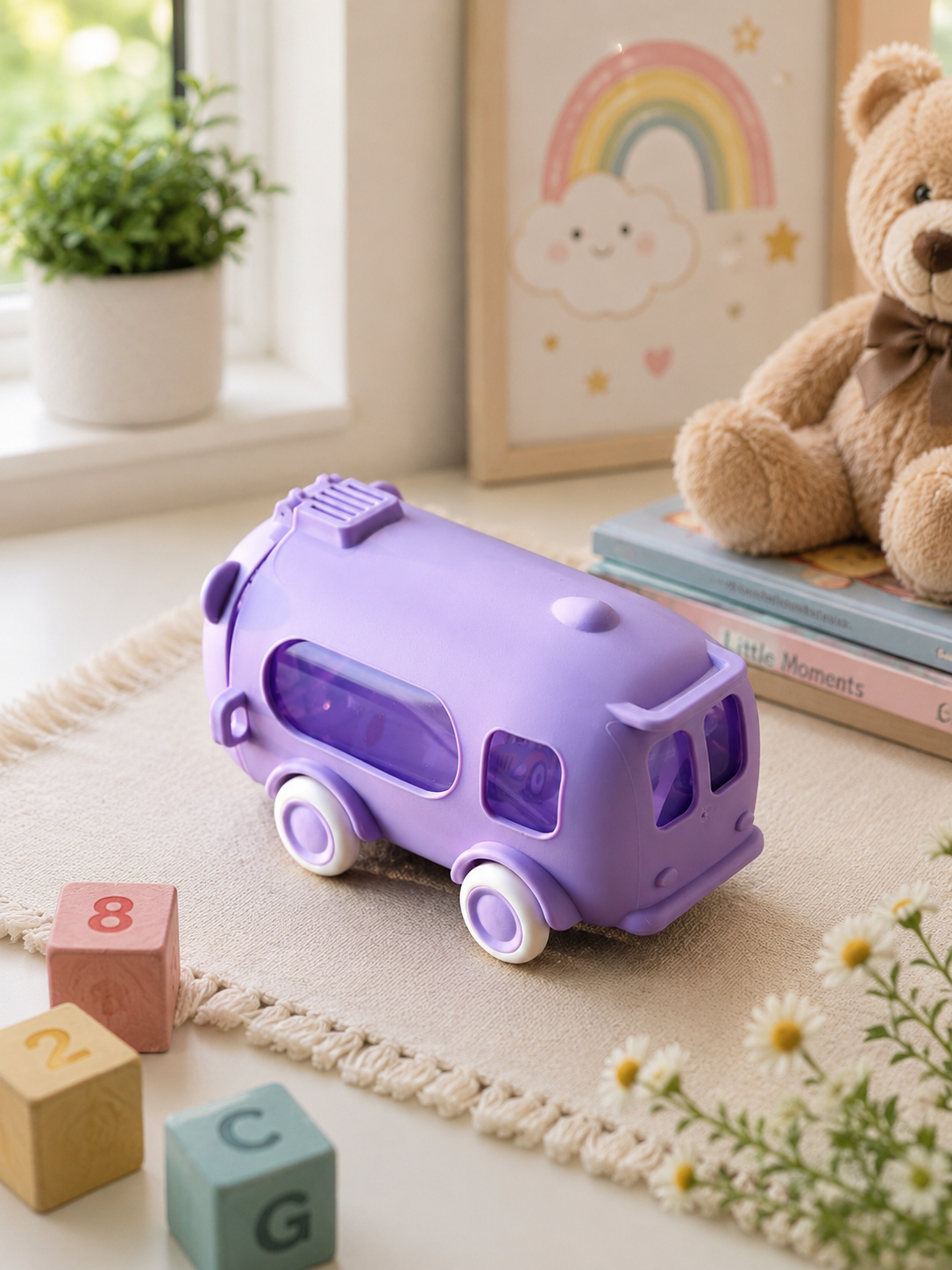 BPA-free mini bus cartoon bottle for kids India – Citydrop