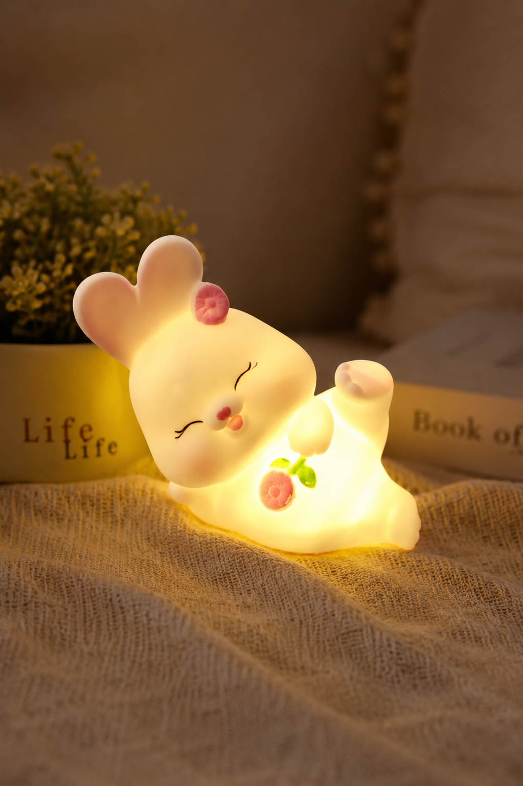WarmGlow Rabbit Night Lamp – Perfect Gift for Kids & Couples