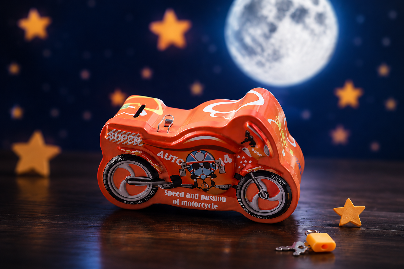 Motorcycle coin saver birthday return gift for children – Citydrop