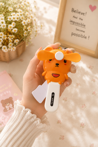 Cute Cartoon Bear Pocket Fan for Summer Travel & Office Use