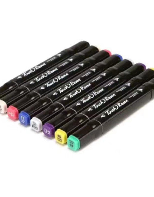 12 Color Alcohol Marker Pens, Bright Permanent, for Coloring Art Markers for Kids