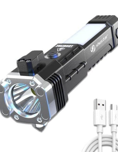 8 in1 Safety Hammer Flashlight Rechargeable Treasure