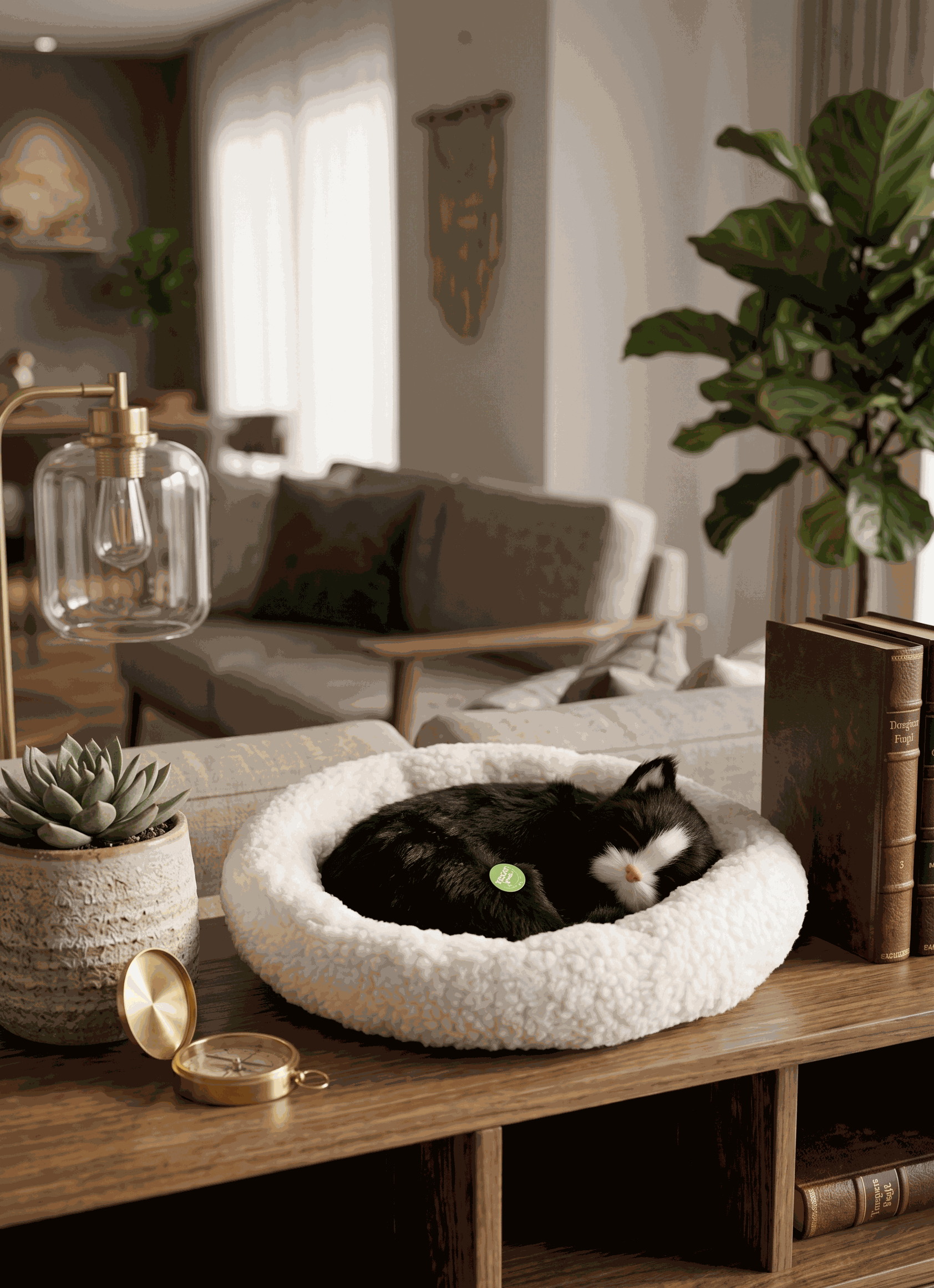 Cute Black Cat Desk Decor