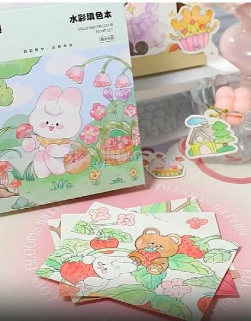 Cartoon Art Coloring Painting Set for Kid's