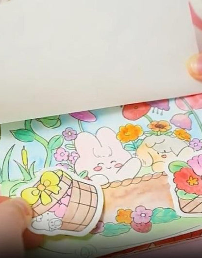 Cartoon Art Coloring Painting Set for Kid's