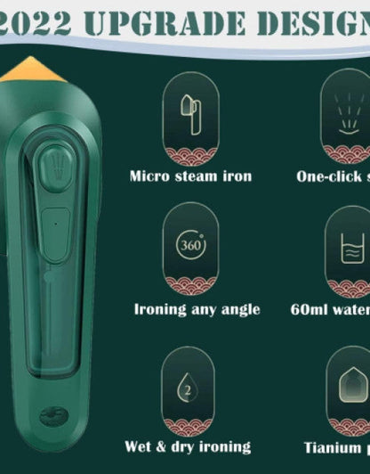 Iron-Travel Steamer Iron for Clothes , Portable Handheld Iron