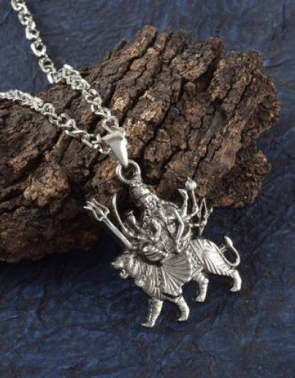 Maa Durga Sherawali Mata Rani God Religious Chain Pendant