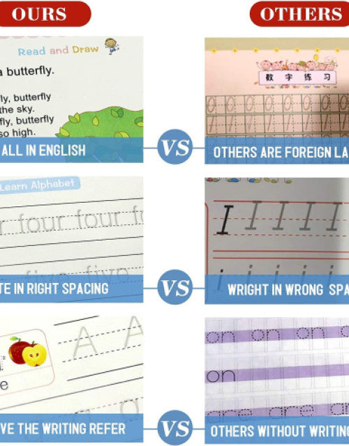 Magic Book for Kids, Sink Magic Practice CopyBook, (4 Books+10 Refills+1 Pen+1 Grip) ( Pack Of 1 )