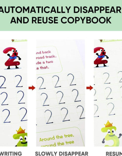 Magic Book for Kids, Sink Magic Practice CopyBook, (4 Books+10 Refills+1 Pen+1 Grip) ( Pack Of 1 )