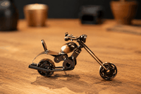 Vintage Metal Motorcycle Showpiece – Luxury Bike Desk Decor & Office Table Ornament