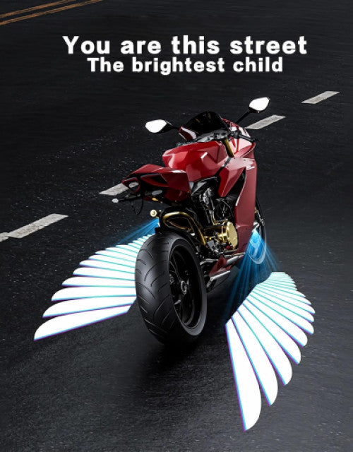 Motorcycle Projector Lights with Angel Wing Light Waterproof