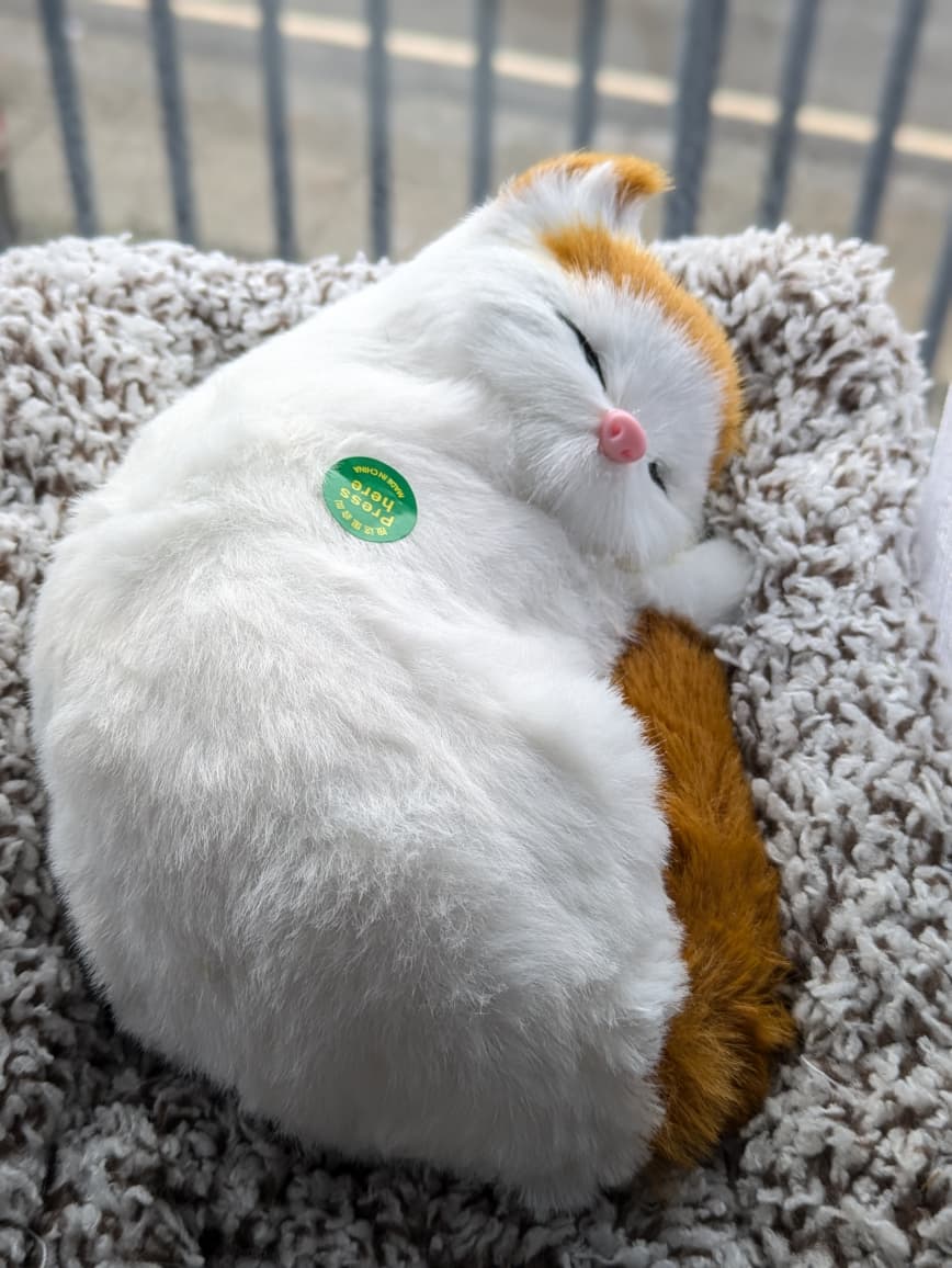 Realistic Breathing Cat S Plush Bed Toy – Adorable Cozy Kitty Companion for Kids & Cat Lovers