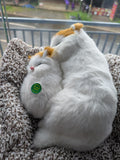 Cute Interactive Sleeping Cat L Plush Cushion – Soft Fur Comfort Toy for Kids & Cat Lovers