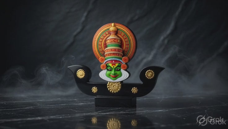 Kerala Kathakali Miniature Statue – Handcrafted Indian Art Gift