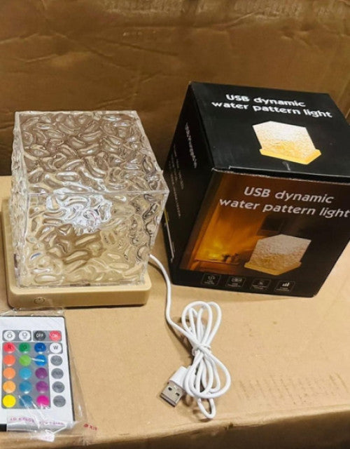 Rotating Water Ripple Night Light Aura Lamp