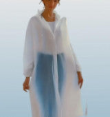 Unisex Hooded Button- Raincoat - Reusable for Adults